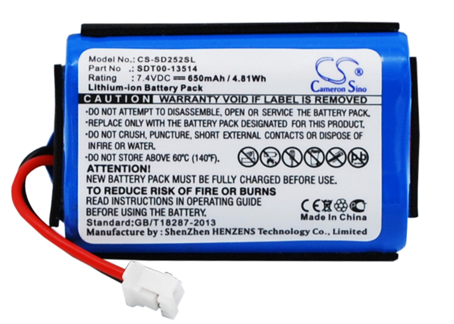 Replacement Battery for Sportdog ProHunter 2525 ProHunter 2525 Transmitter SD-2525 SD-2525 ProHunter Transmitter SD-2525 transmitter ST101-SP Transmitter ST101-SP SAC00-13514 SDT00-13514 (650mAh)