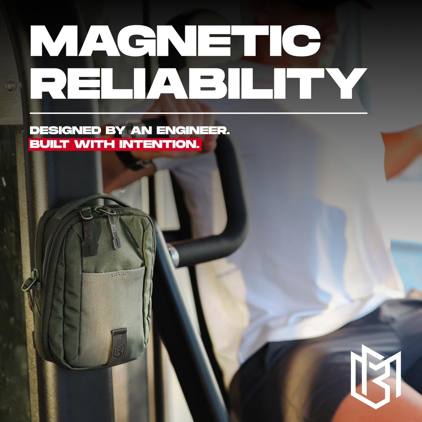 Magnetic Bag Company - Green Crossbody Bag Sling Chest Bag for Men and Women | Magnetic Gym Bags For Travel, Work, and Sports
