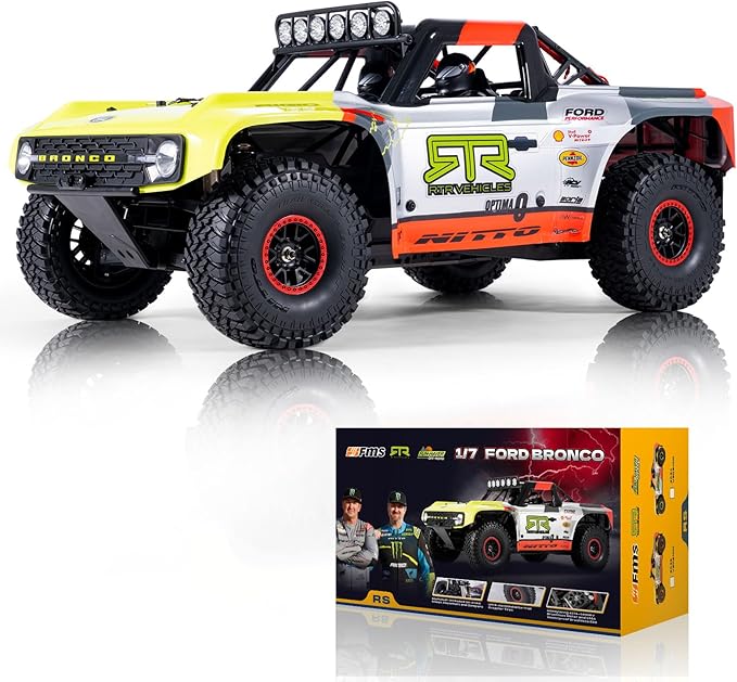 FMS 1/7 Ford Bronco U4 RTR EB RC Truck Hobby RC Crawler with Brushless Motor &amp ESC Remote-Controlled Lighting Up to 80km/h Speed (2025)