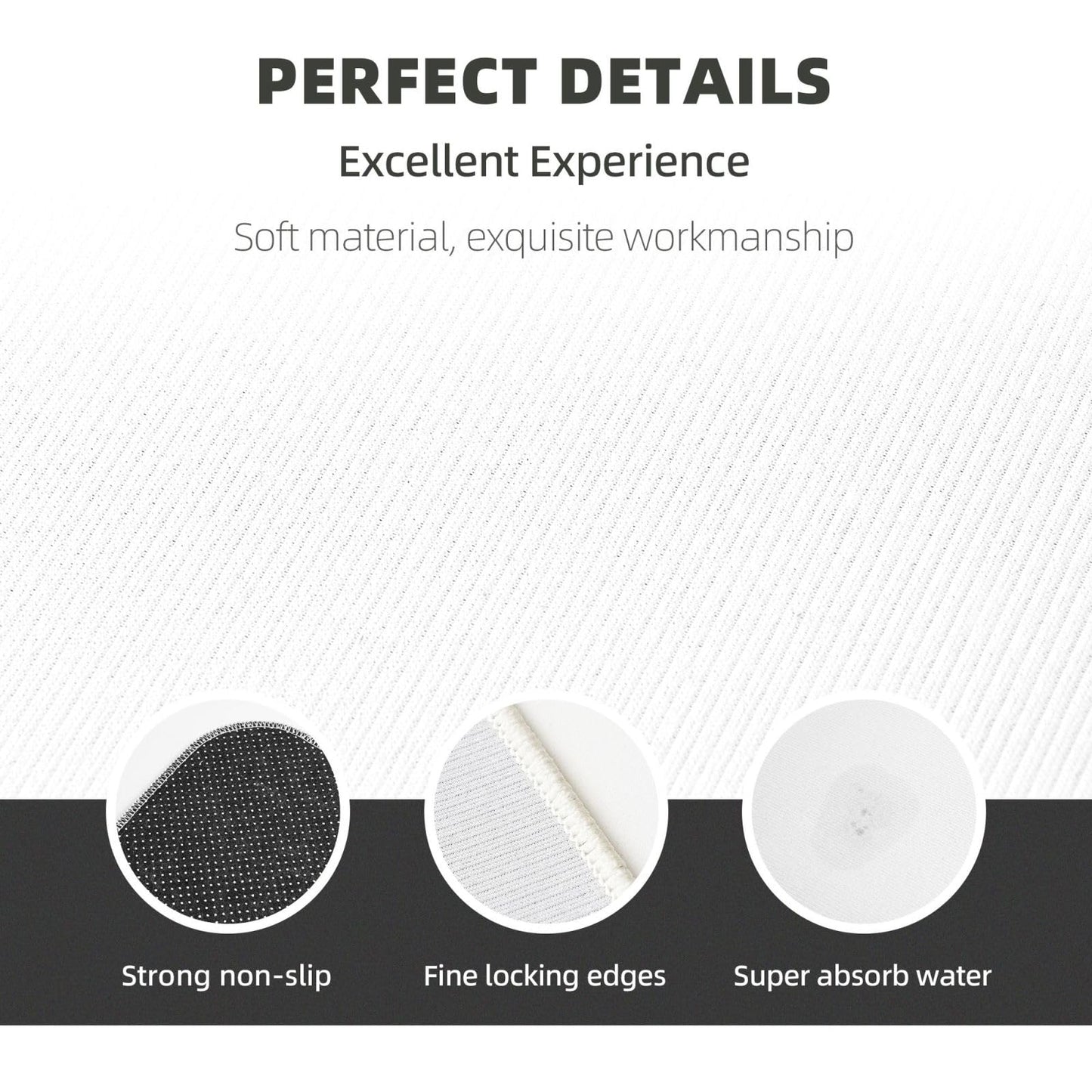 Sovvin White and Black Marble Texture Kitchen Rugs Microfiber Floor Mats Marbling Cushioned Carpet Runner Rug for Laundry Bathroom Living Room, 2 Piece Set 17"X 47" + 17"X 30"