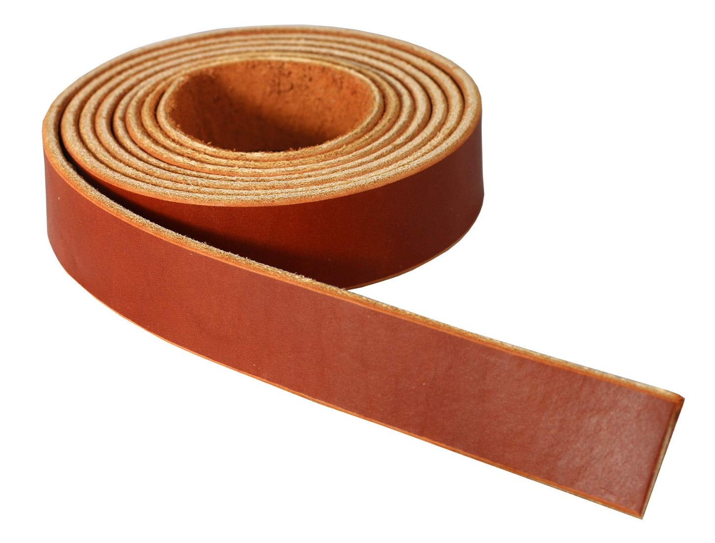 Premium Wickett & Craig English Bridle Leather Strap Blank, 1¼" x 84" 10-12oz [5/32"-3/16" (4mm-4.8mm)] Thickness, Chestnut, Fully Finished, 100% Leather Strap; Made in USA with US Leather