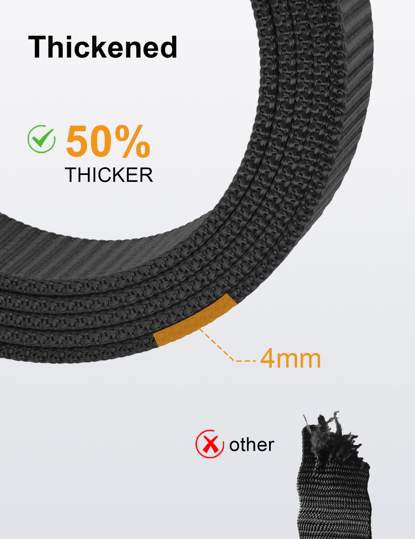 JUKMO Ratchet Belt for Men, Nylon Web Tactical Belt with Automatic Slide Buckle, Adjustable Trim to Fit (Black, For Waist 20"-40" (Length 47"))