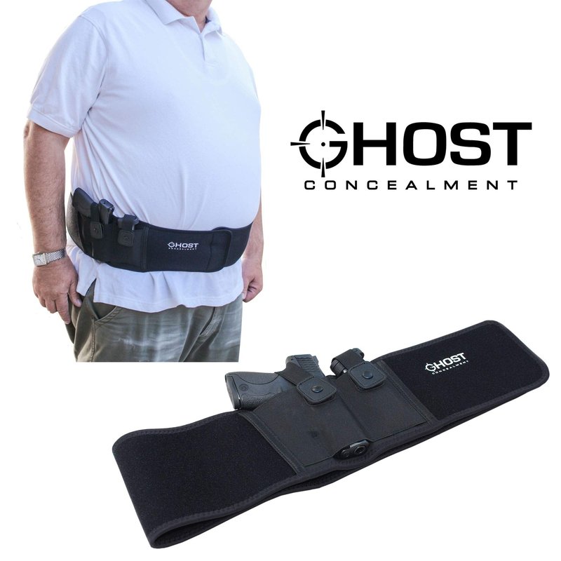 Belly Band Holster for Concealed Carry, Belly Gun Holster for Men Women, Waistband Holster, Airsoft Holster Fits Glock 19 17 42 43, Smith Wesson, Taurus, Ruger (M (40" and Under), Left)