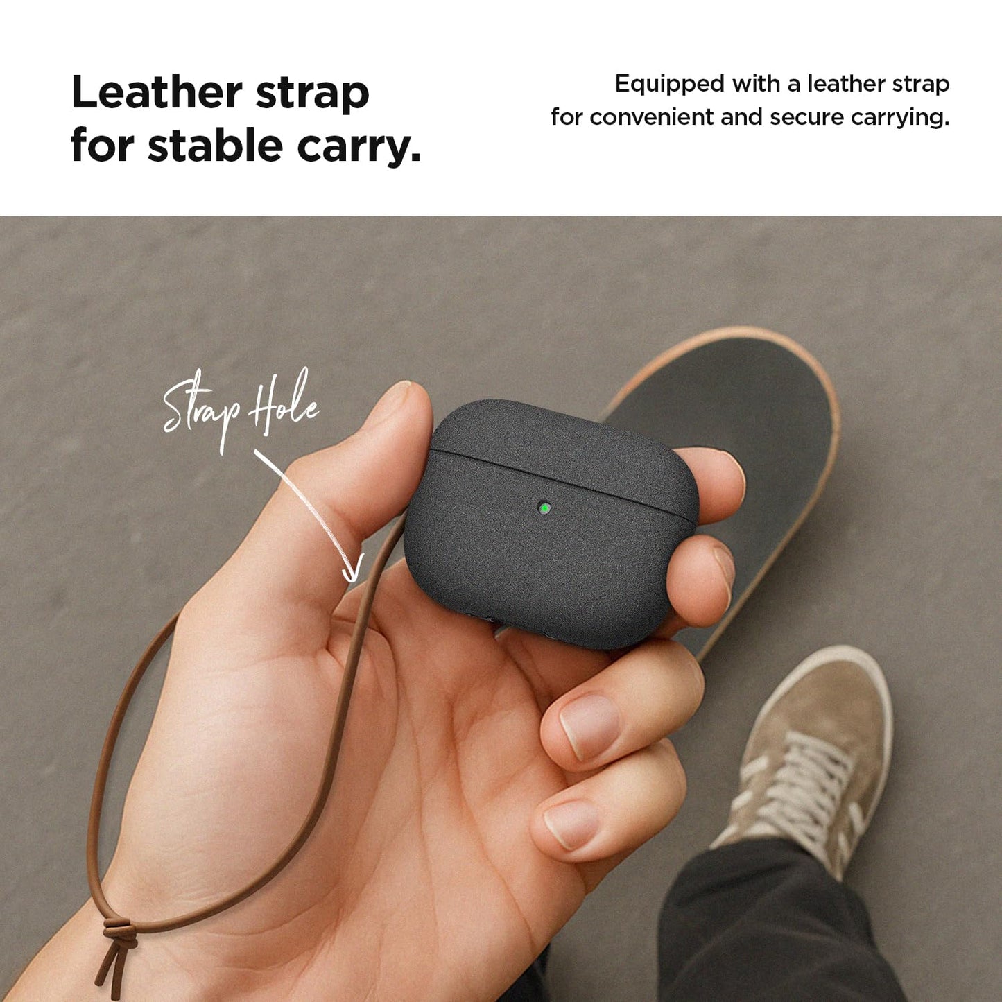 VRS Design Modern for Apple AirPods Pro 3rd Generation Case (2025) – Modern Minimal Style with Slim Profile and Precise Fit Compatible with AirPods Pro 3 (Sand Stone)