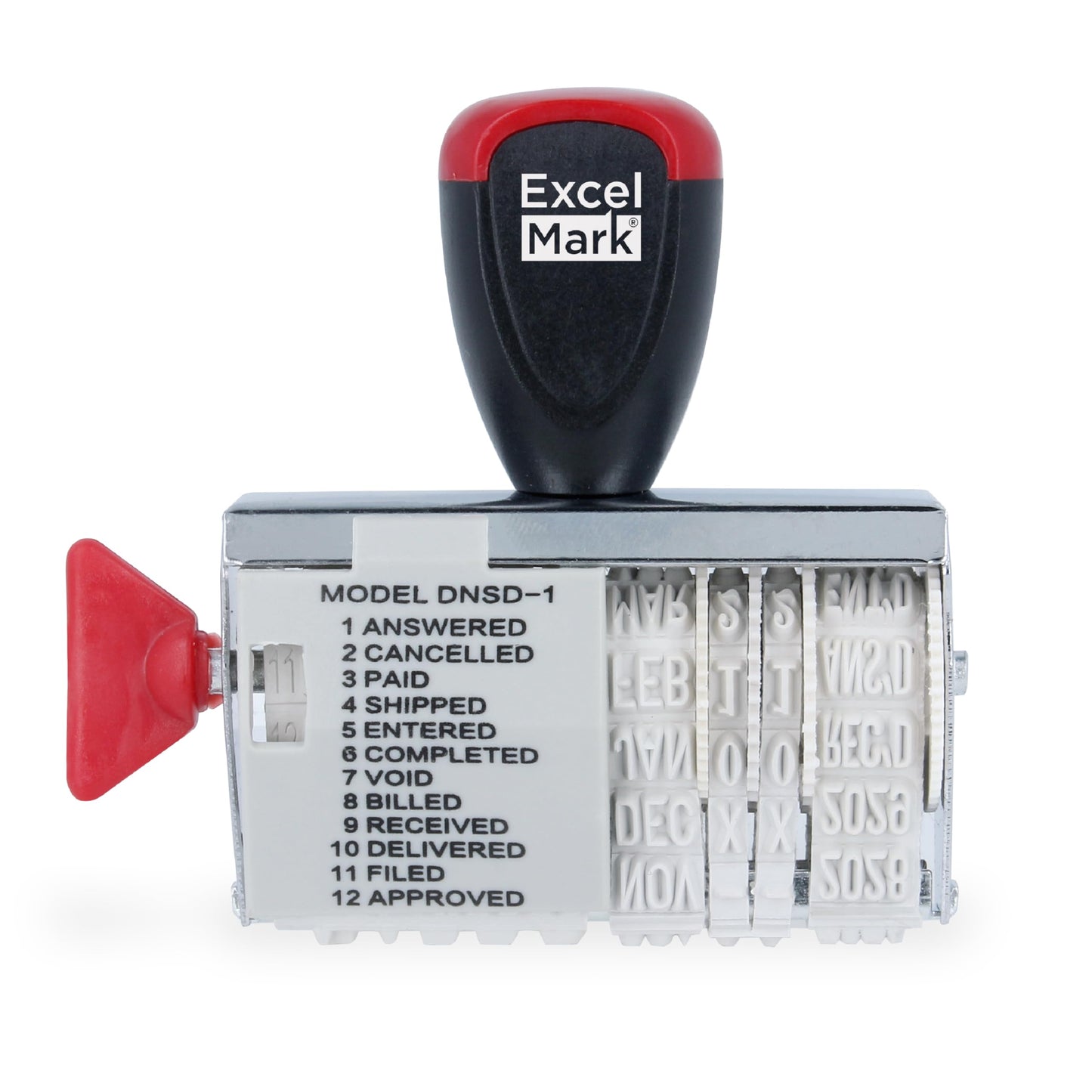 ExcelMark 12 Phrase Dater Rubber Stamp