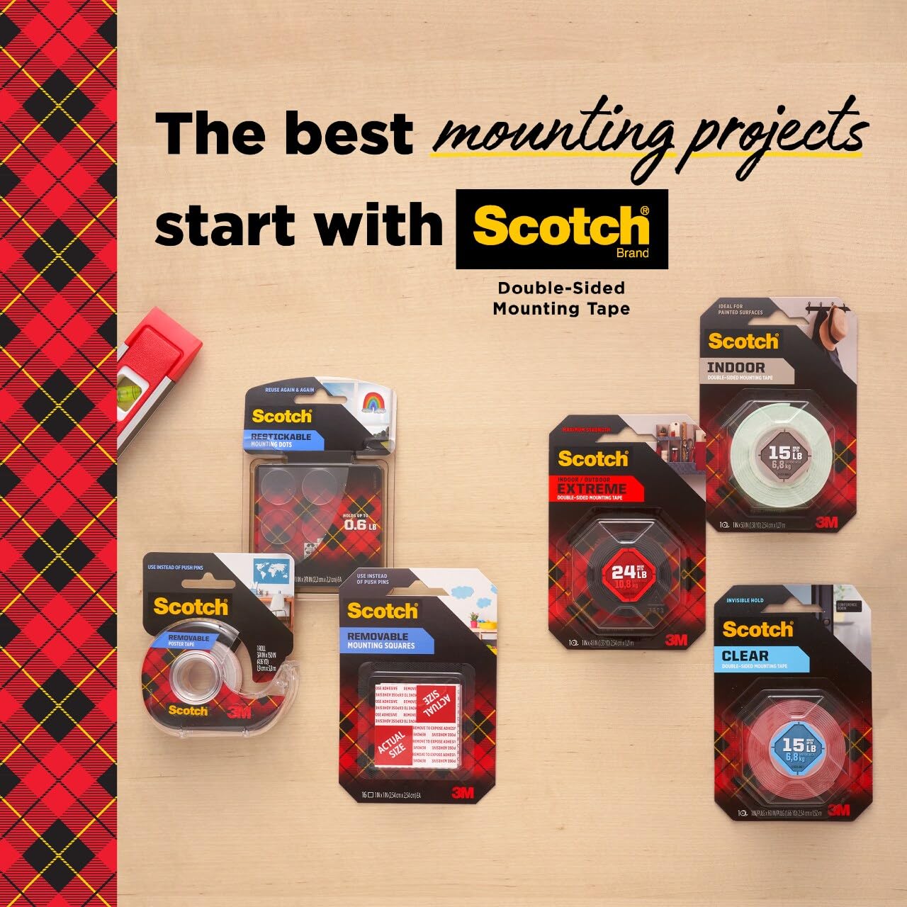 Scotch Removable Double-Sided Mounting Squares, 432 Pre-Cut Foam Squares, 0.45 in. x 0.45 in., Removes Easily Without Leaving Any Residue, Photo-Safe, Mess-Free Application (7225AMS-ESF)