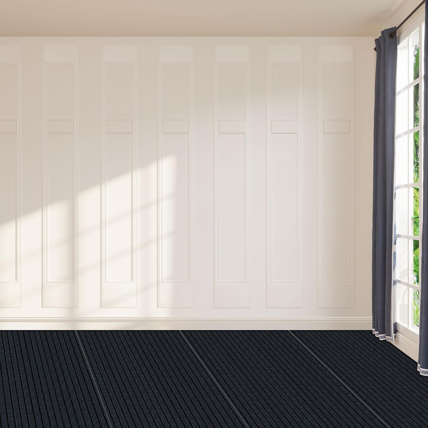 MuChaIOAK 6m/20Fft Non-Slip Carpet, Floor Protector Rug Mat, Stair Hallway Runner Rug Large Size Protective Stair Cover, Indoor Carpet for Bedrooms Living Rooms Balconies Entryways Stairs (Black Grey)