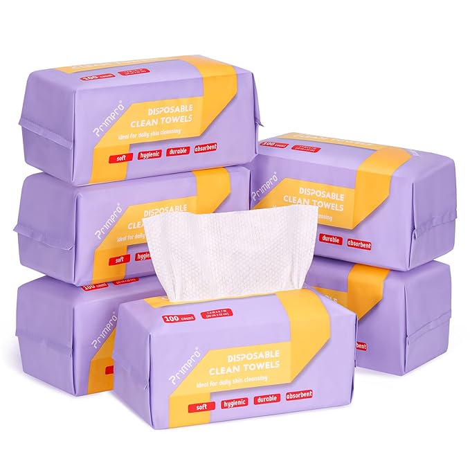 600 Count Disposable Face Towels Ultra Soft Hand Washcloth Lint-Free Dry Wipes