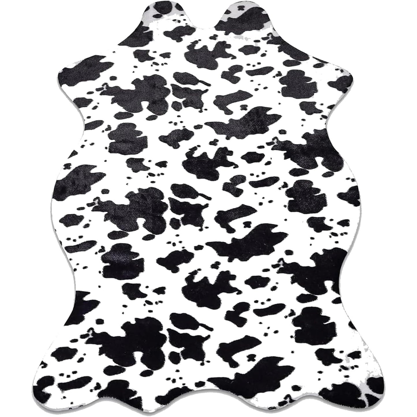 CZYHMNK Cow Print Rug Faux Cowhide Rug Cute Area Rug Fun Western Room Decor for Bedroom Living Room Non-Slip (43 inches x 29 inches)