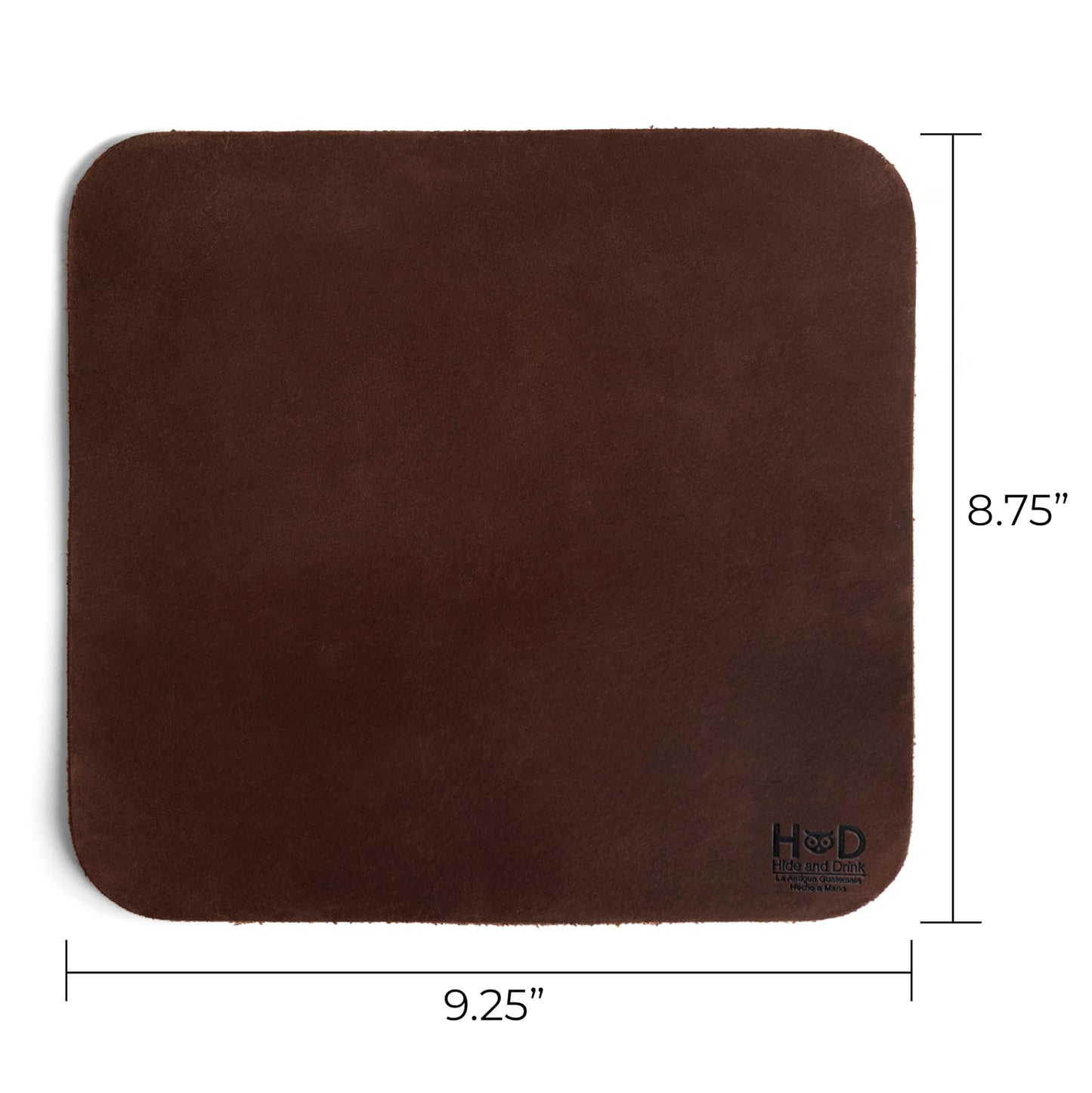 Hide & Drink Genuine Leather Mouse Pad, Anti Slip Leather Mousepad for Gaming, for Apple Magic Mouse & PC, Ergonomic Non Slip Base, Brown & Black Large Mat Pads for Desk, Computer Mousepads for Men