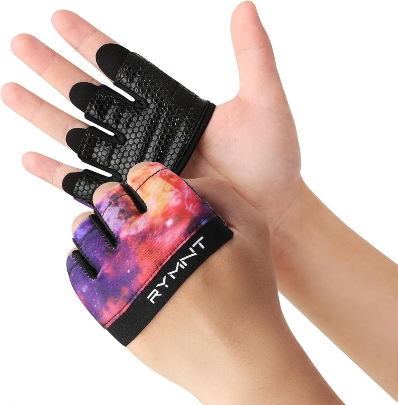 Minimal Workout Gloves - Short Micro Weightlifting Grip Pads with Full Palm Protection | Ideal for Men & Women in Gym, Cross Training, Powerlifting