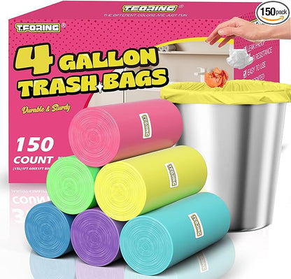 150 Count 4 Gallon Small Trash Bags