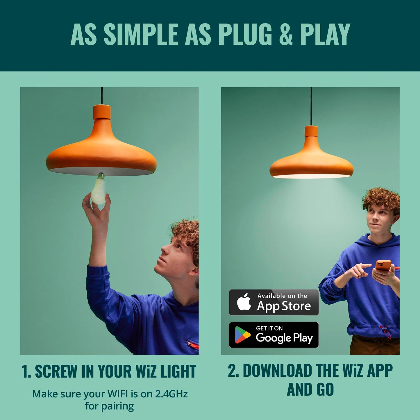 WiZ LED Smart Light Bulbs, Sunset to Sunrise Automation + Motion Detection + Control with Voice or App, Full Color A19 60W 800LM E26 Indoor, Matter Compatible - 1 Pack