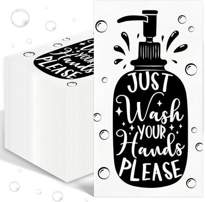 100PCS Disposable Hand Towels for Bathroom Paper Towels for Guests 3 Ply Just