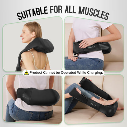 AERLANG Fathers Day Dad Gifts Neck Massger,Shiatsu Neck and Back Massager with Heating Neck and Shoulder Massager Deep Kneading Pillow for Massage Home Office Car Use Gifts for Women Men Dad Mom