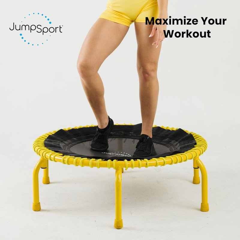 JumpSport 39-Inch Fitness Trampoline - Indoor Rebounder for Cardio Workouts | 300 lb Capacity
