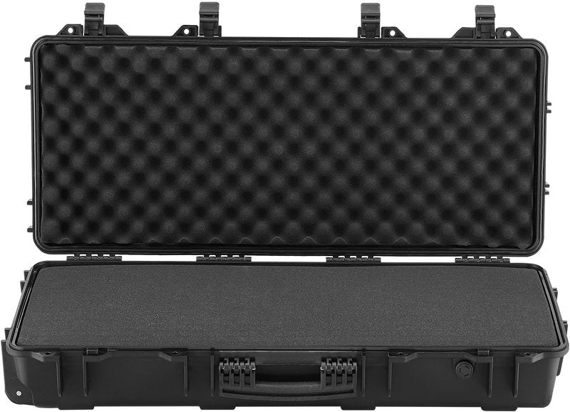 VEVOR Rifle Hard Case - Waterproof & Crushproof with 4 Layers of Foam | Lockable, Wheeled Design for Rifles/Shotguns