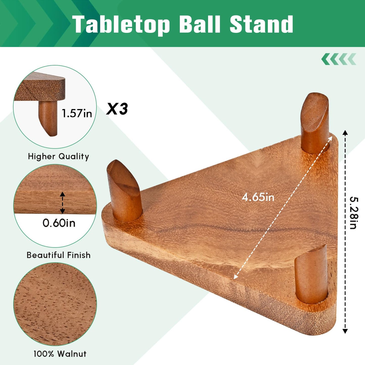 CRNHIGY Ball Racks, Soccer Racks, Basketball , Volleyball Souvenir Display , made of walnut wood