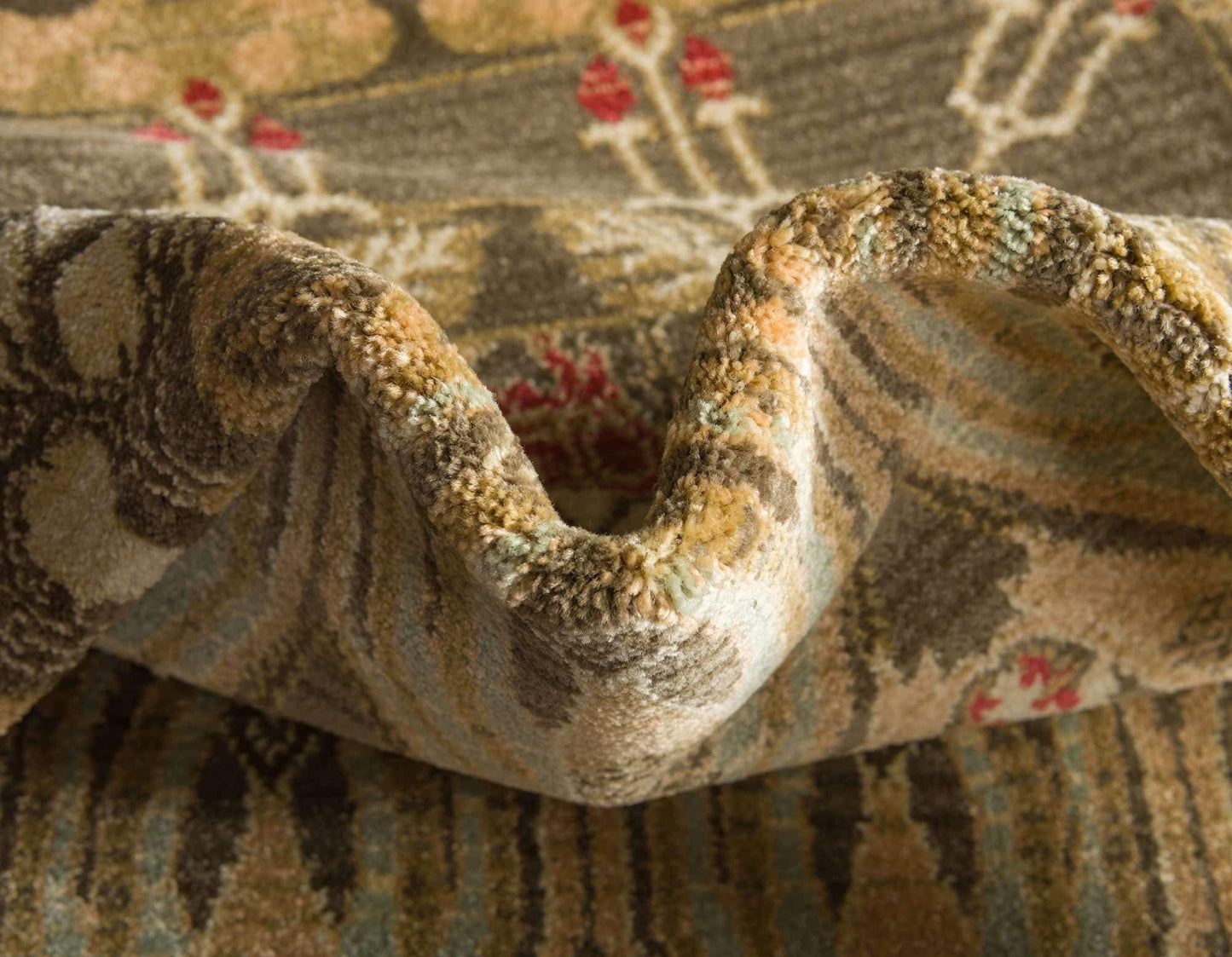 Unique Loom Edinburgh Collection Area Rug - Canmore (6' 1" x 9' Rectangle, Brown/ Light Blue)