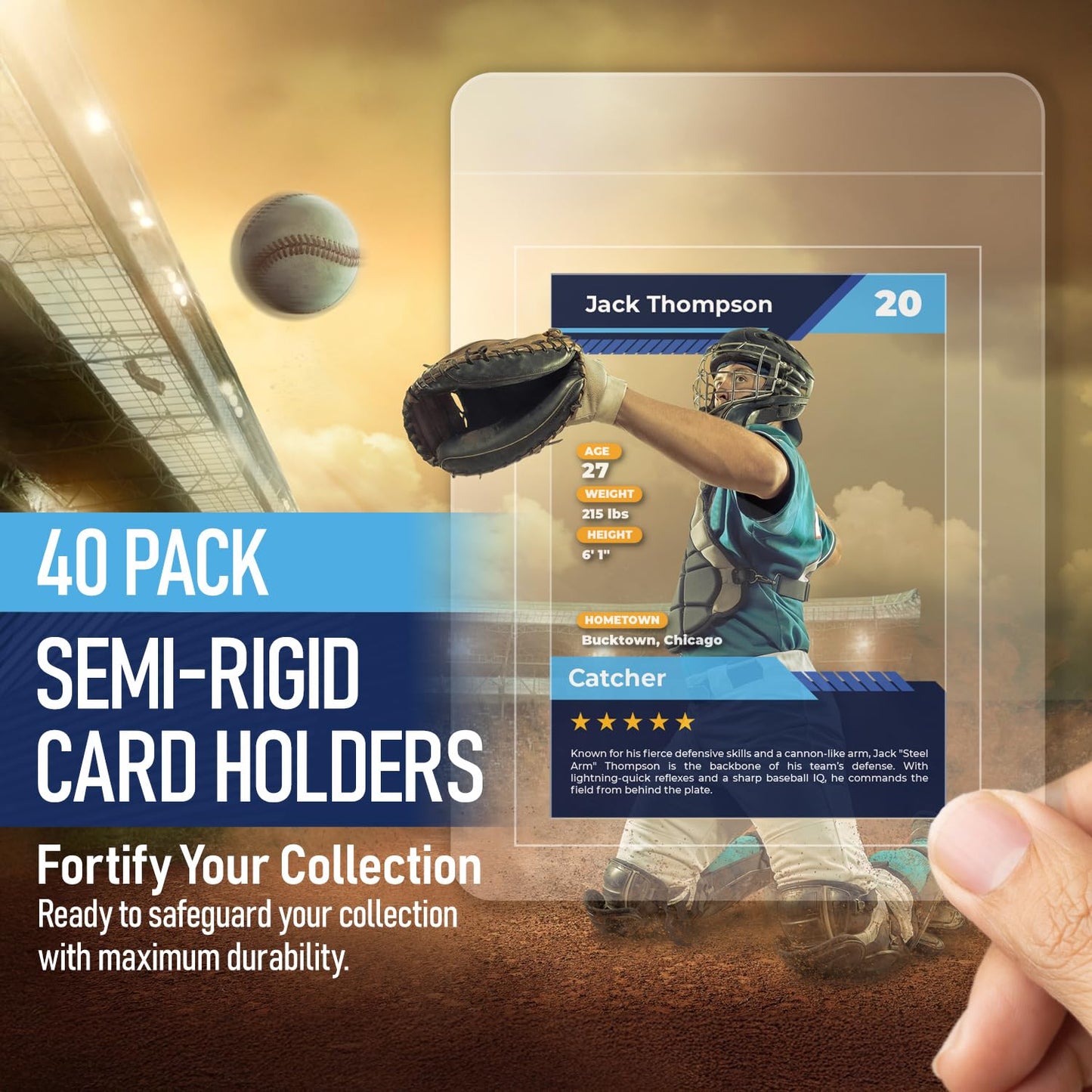 Semi Rigid Card Holder | PSA Graded Card Sleeves & Holder, PSA Cards Sleeves, Sports Saver SGC Slab Sleeve, #1 Hard Sleeve for Cards Grading Submission Approved for BGS, CSG, Clear TCG Protector.