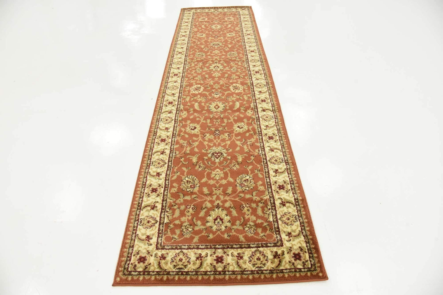 Unique Loom Voyage Collection Traditional Oriental Classic Intricate Design Area Rug (2' 7 x 10' 0 Runner, Terracotta/Ivory)