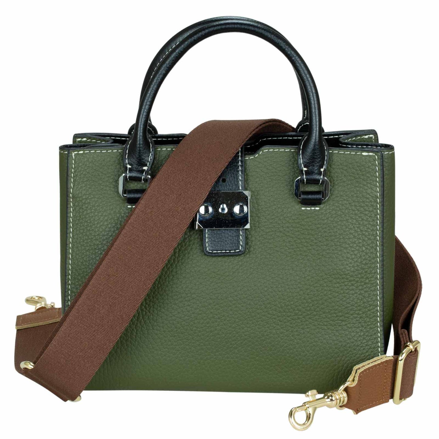 Allzedream Thick Purse Strap Wide Adjustable Replacement Crossbody Bag Handbag (Dark Brown-Leather tip)