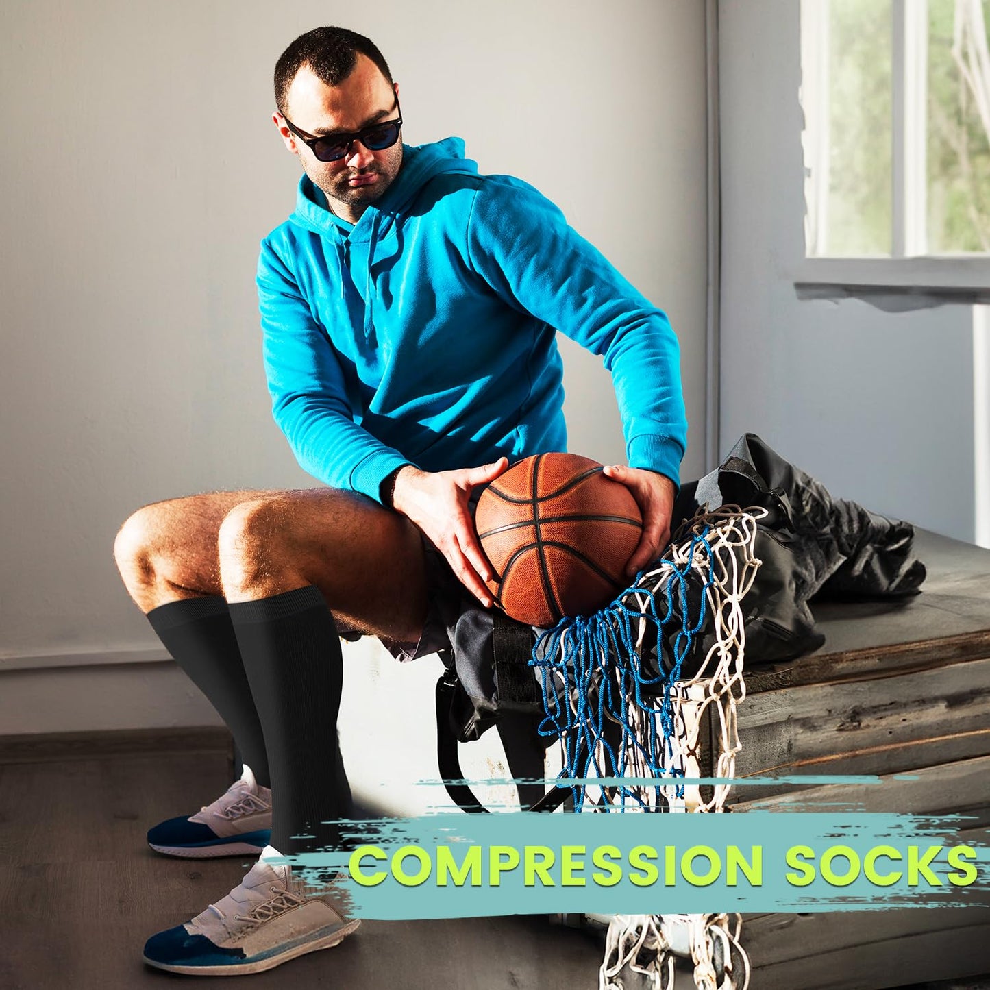 Copper Compression Socks 15-20 mmHg for Men & Women 8 Pairs – Circulation Support for Nurses,Travel,Running,Hiking,Soccer,Gifts,Pregnant,Flying,Knee High Compression Socks(L/XL)