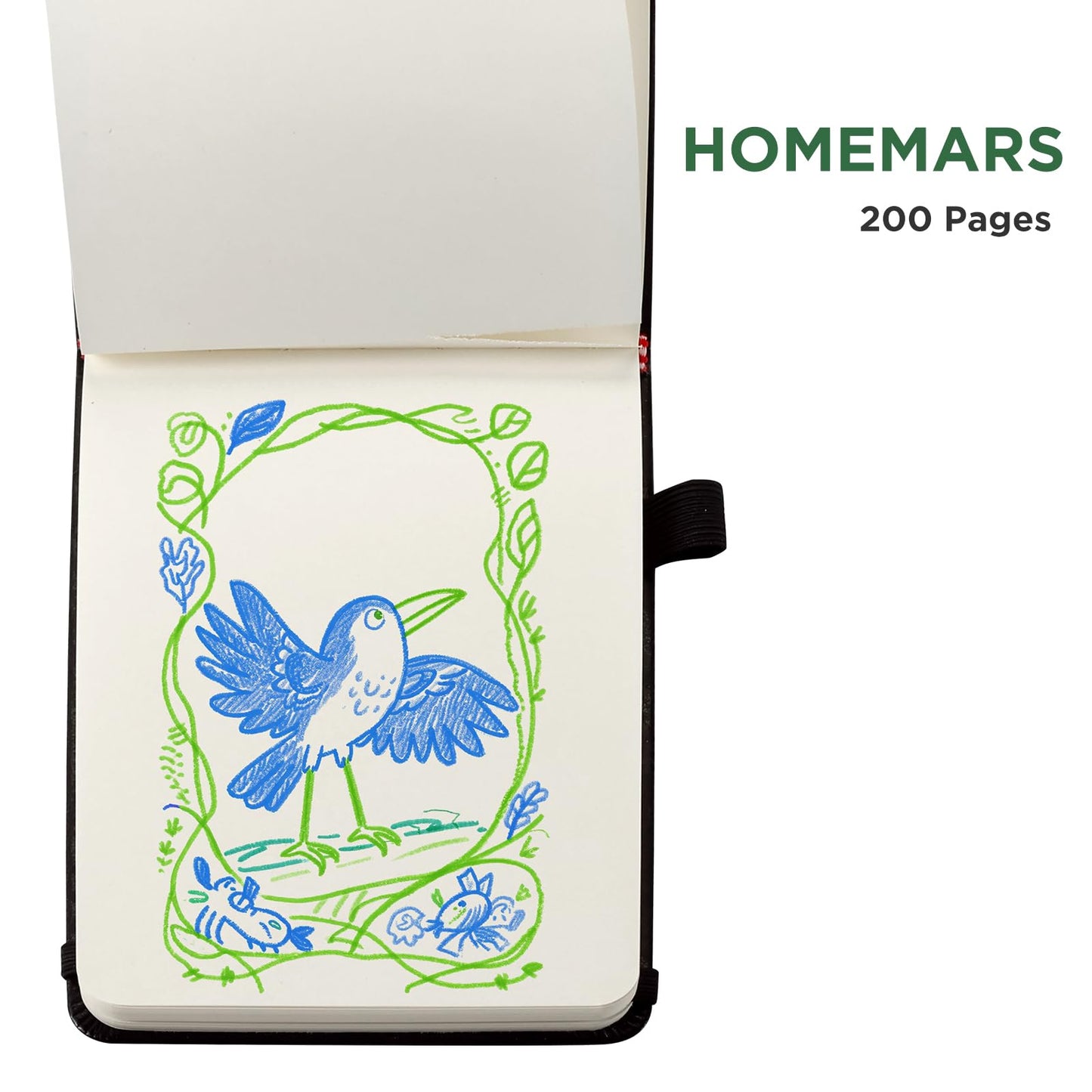 HOMEMARS Small Notebook, Pocket Notebook, Note Pads,3 Pack, Notebook A6, Blank Notepad,3.74" x 5.83"Leather, Black, Green, Yellow,200 Pages Each, Hardcover, Mini Journal Notepad