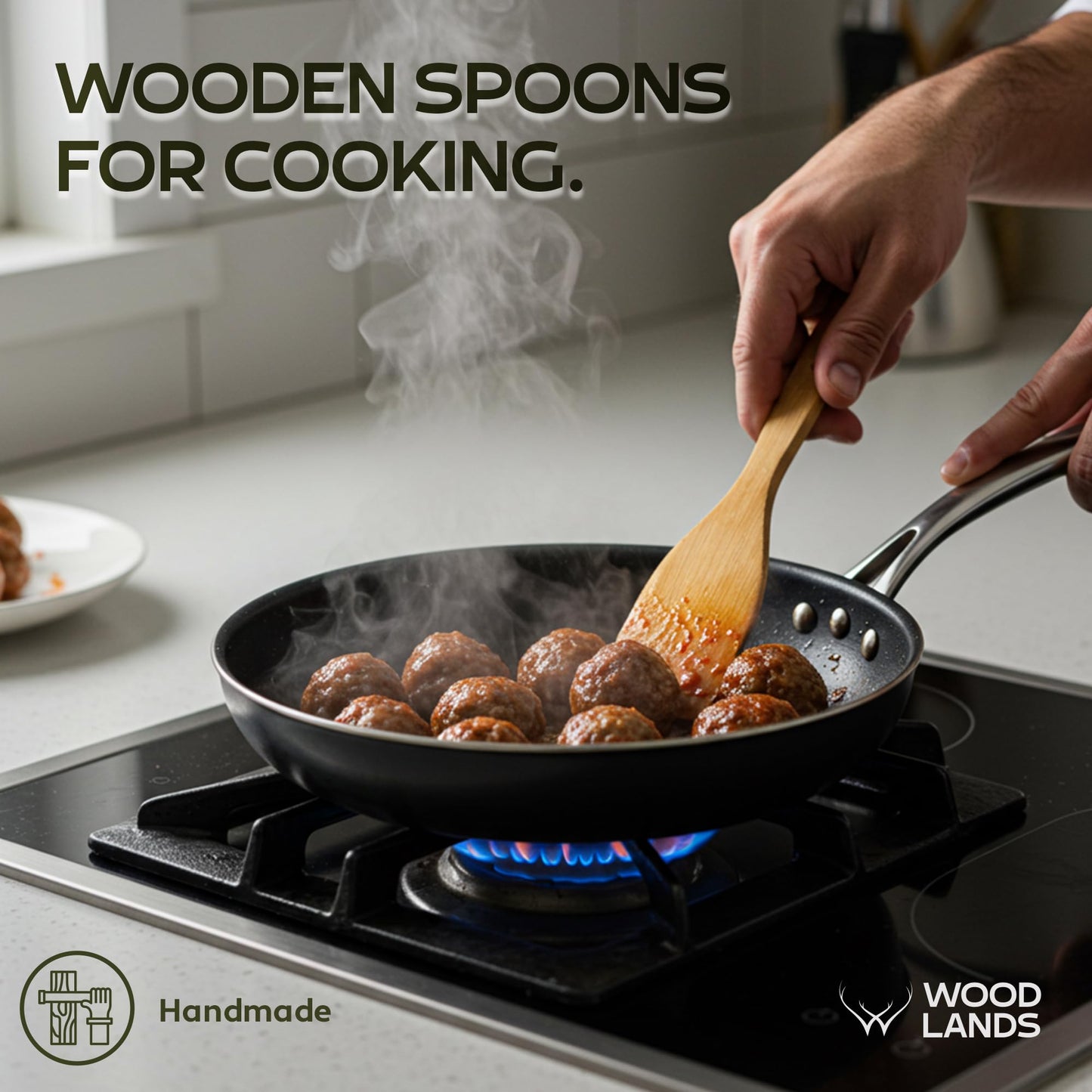 Christmas Wooden Spoons for Cooking - 6-Piece, Christmas Kitchen Utensils Gifts for Kitchen Decor including Spatulas & Spoons, Heat-Resistant, Eco-Friendly And Safe for Non-Stick Cookware