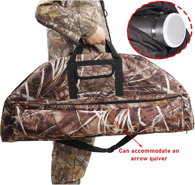 Lightweight Soft Compound Bow Case - 600D Water-Resistant Archery Backpack with Pockets for Hunting