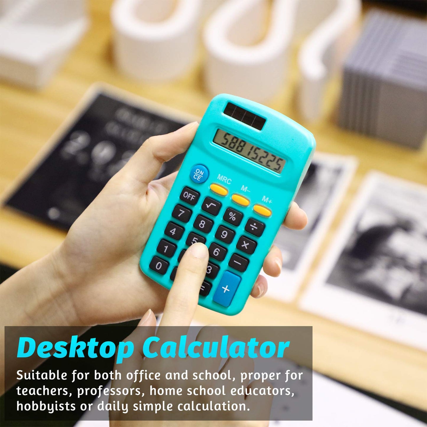 Weewooday 24 Pieces Small Basic Calculator 8 Digit Solar Battery Dual Power Mini Pocket Calculator for Kids Students Classroom Desktop Home Office, 6 Colors