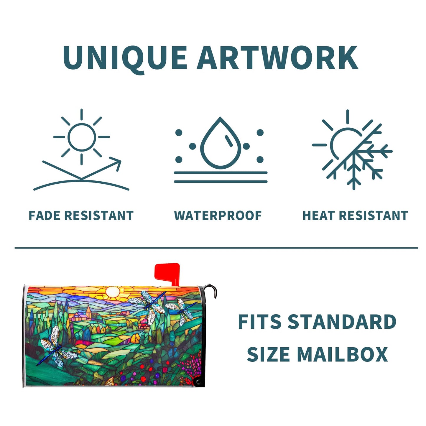 Spring Summer Dragonflies Mailbox Covers Magnetic Large Size 25x21 Inch Spring Flowers Mail Box Cover Farmhouse Abstract Floral Mailbox Wraps Post Letter Box Cover for Home Garden Yard Decora