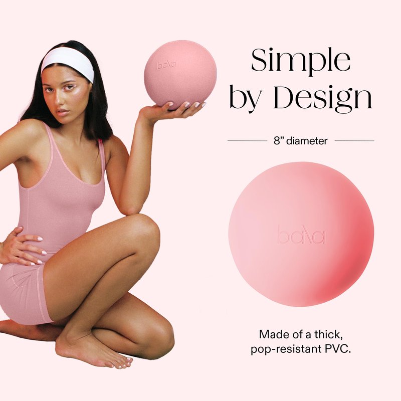 Bala Pilates Ball, Non-Weighted Exercise Ball - Small 8" Yoga Ball for Barre, Stretching, Strength & Core Training - Workout Accessory with Mini Pump for Home Gym & Fitness Routines - 100% PVC
