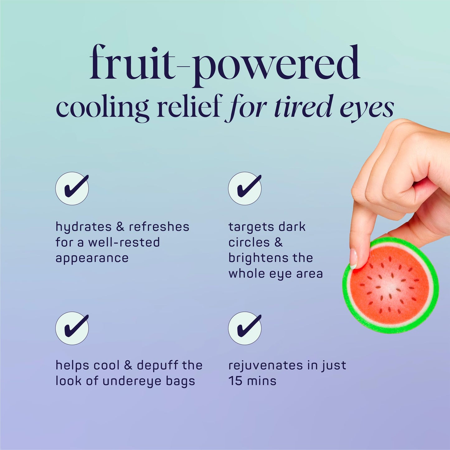 SpaLife Cooling Eye Pads - Korean Soothing Eye Pads for Dark Circles, Puffy Eyes, and Wrinkles - 48 Pads with Fruit + Vegetable Extracts - Revitalizing Hydrating Eye Pads for Eye Treatment (Cucumber)