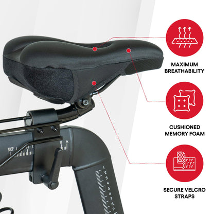 Padded Seat Cover for All Peloton Bikes and Cross Training Bike & Bike+ - Gel Seat Cushion, Ultimate Comfort for Men & Women, Accessories for Peloton Bikes