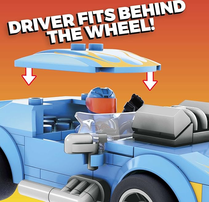 MEGA Hot Wheels Muscle Bound Building Set With 355 Pieces Authentic Details Features and Easter Eggs Colector Gift Set For Adult Builders