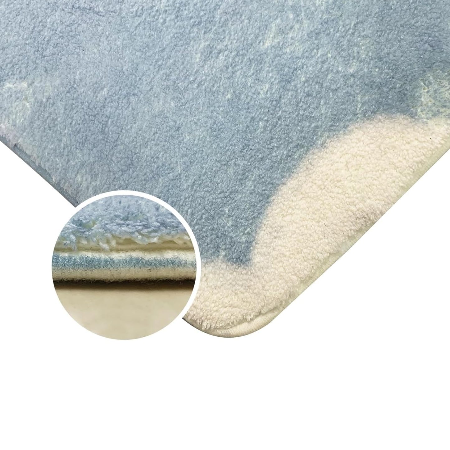 USTIDE 4 x6 Blue Sky White Cloud Area Rug Super Soft Fluffy Kids Rug Machine Washable Non Slip Carpet Floor Mat for Bedroom Living Room Nursery Girls Boys Room Decor