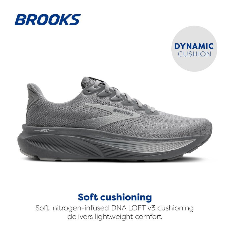 Brooks Men’s Ghost 17 Neutral Running Shoe - Primer Gray/Oyster Mushroom - 8.5 Wide