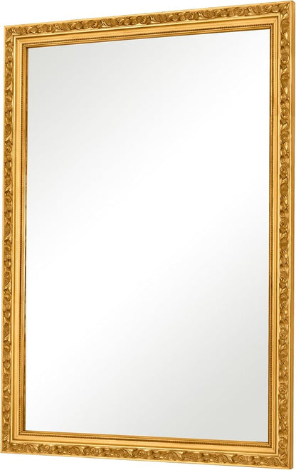 Gold Vintage Mirror, 40'' x 28'' Traditional Antique Wall Mirrors with Ornate Gold Frame, Bathroom Decorative Mirrors for Wall Decor