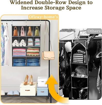 4 Tier Hanging Closet Organizer, 12 Compartments Sweater Organizer
