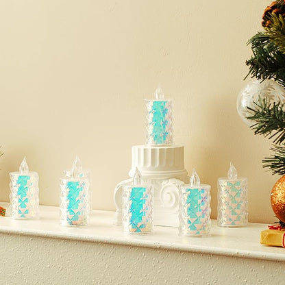 24 Pack Battery Operated Flameless Tea Lights LED Candles Battery Life Over 200 Hours Tabletop Decorative Lights for Halloween/Christmas Party Wedding Centerpieces