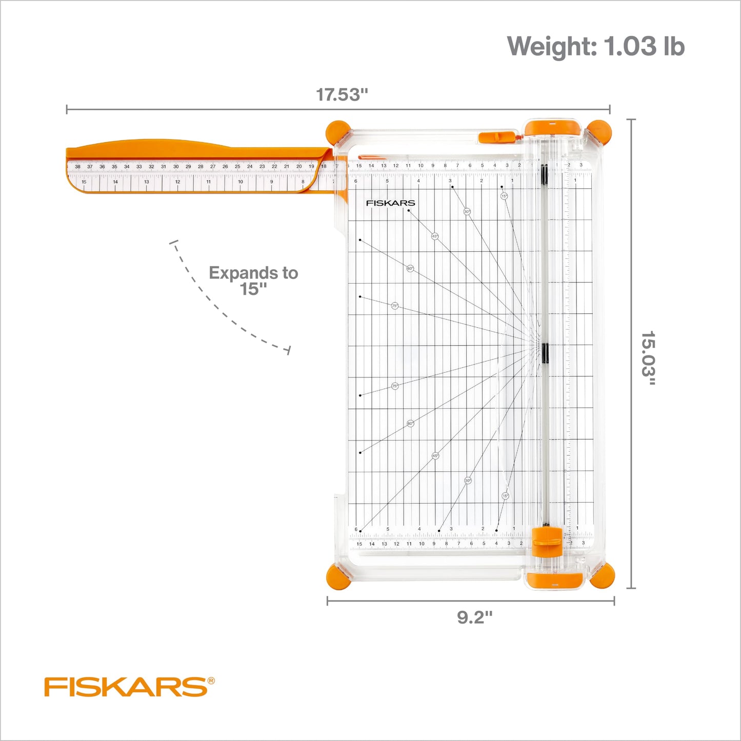 Fiskars Precision Paper Trimmer, Easy and Accurate Crafting Tool, Cuts Straight for Crafts, Cards, and More