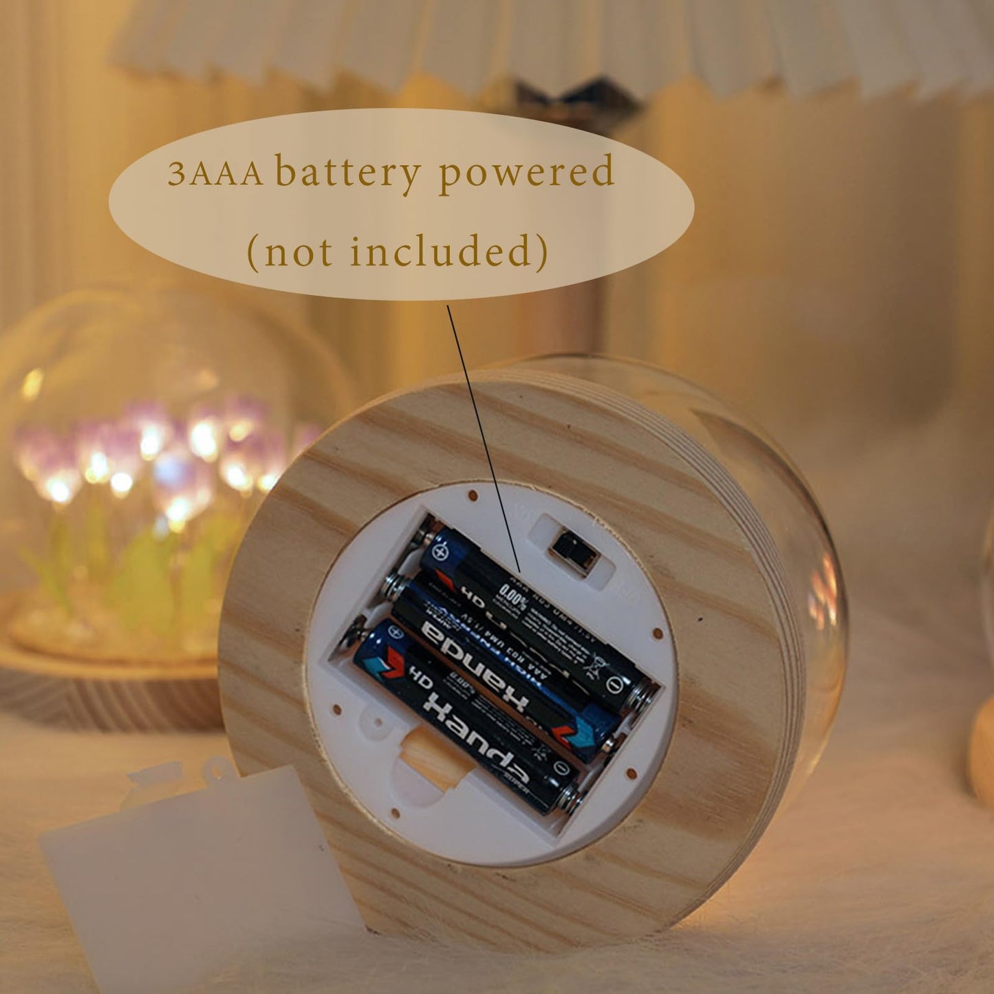 Richaa Pretty Cherry Blossom Lamps Flower Night Light Cute Bedroom Decor Unique Gifts for Women - Battery Powered (not Included)