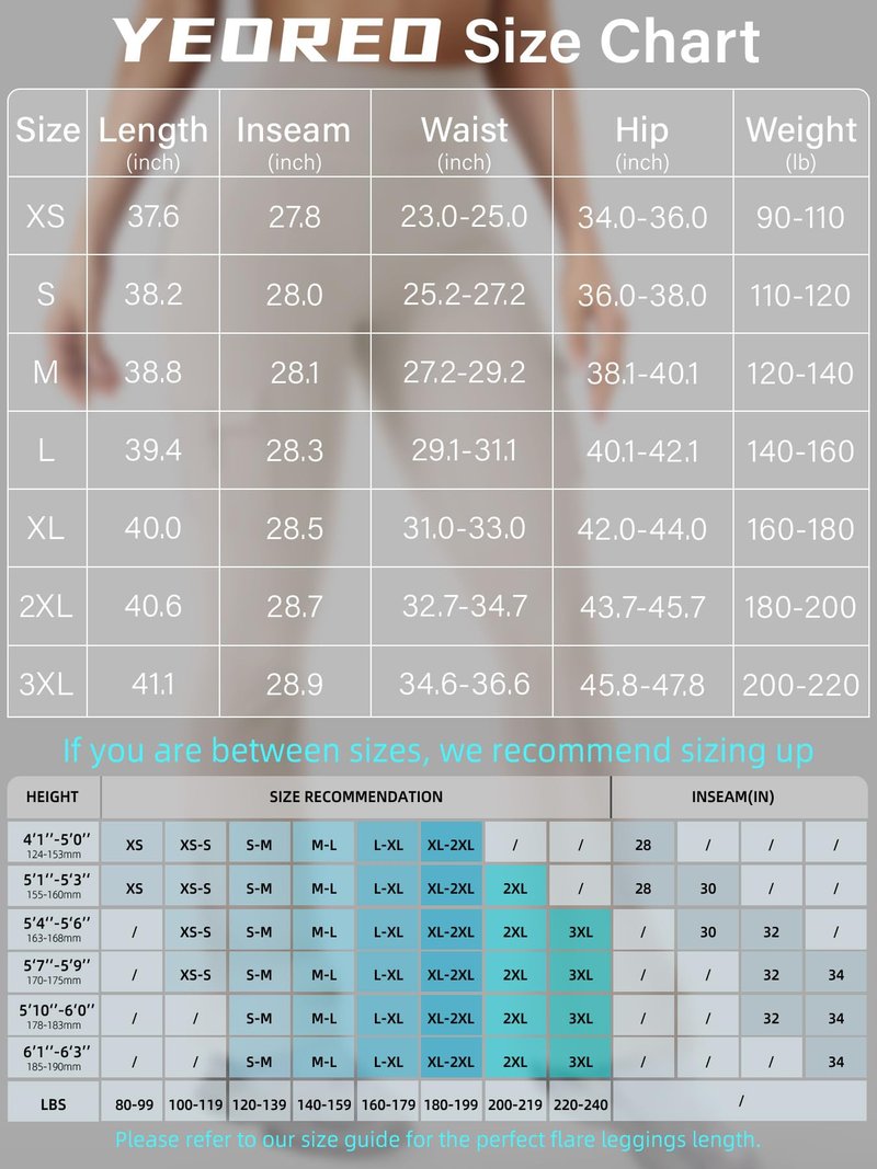 YEOREO CoreFlex Women Workout Flare Leggings with Pockets Scrunch Cargo Gym Yoga Leggings Light Khaki M