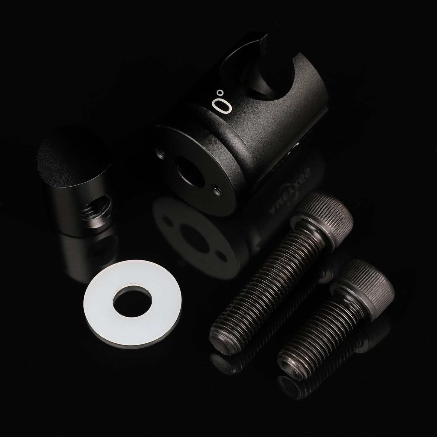 AMEYXGS Archery Quick Disconnect Matte Black 0/5/8/10 Degree for Compound&Recurve Bow Stabilizer Hunting or Target Practice (0 Degree)