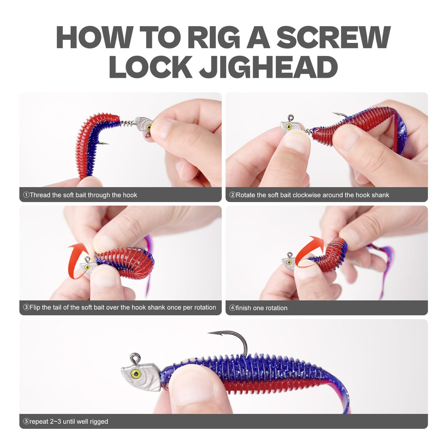 15-Pack Screw Lock Swimbait Jig Heads – 3D Chartreuse Eyes 1/8 3/16 1/4 3/8 1/2 oz, 3/0 & 4/0 Fishing Hooks
