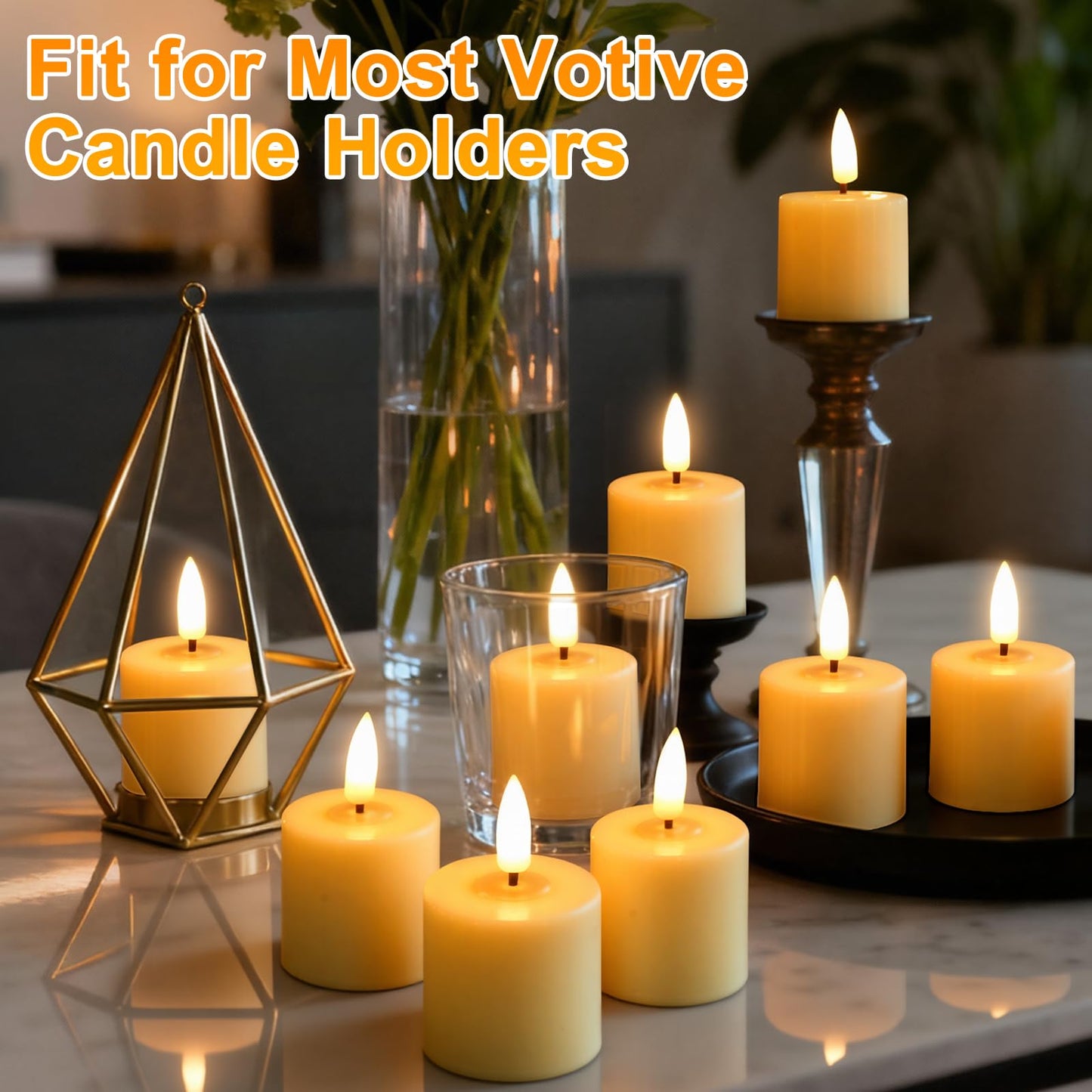 SUPERSUN Rechargeable Flameless Candles with Remote Timer & Magnetic Charging Base, 12 Pack LED Tea Lights Candles Battery Operated,Small Votive Candles for Christmas, Halloween, Wedding, Home Decor