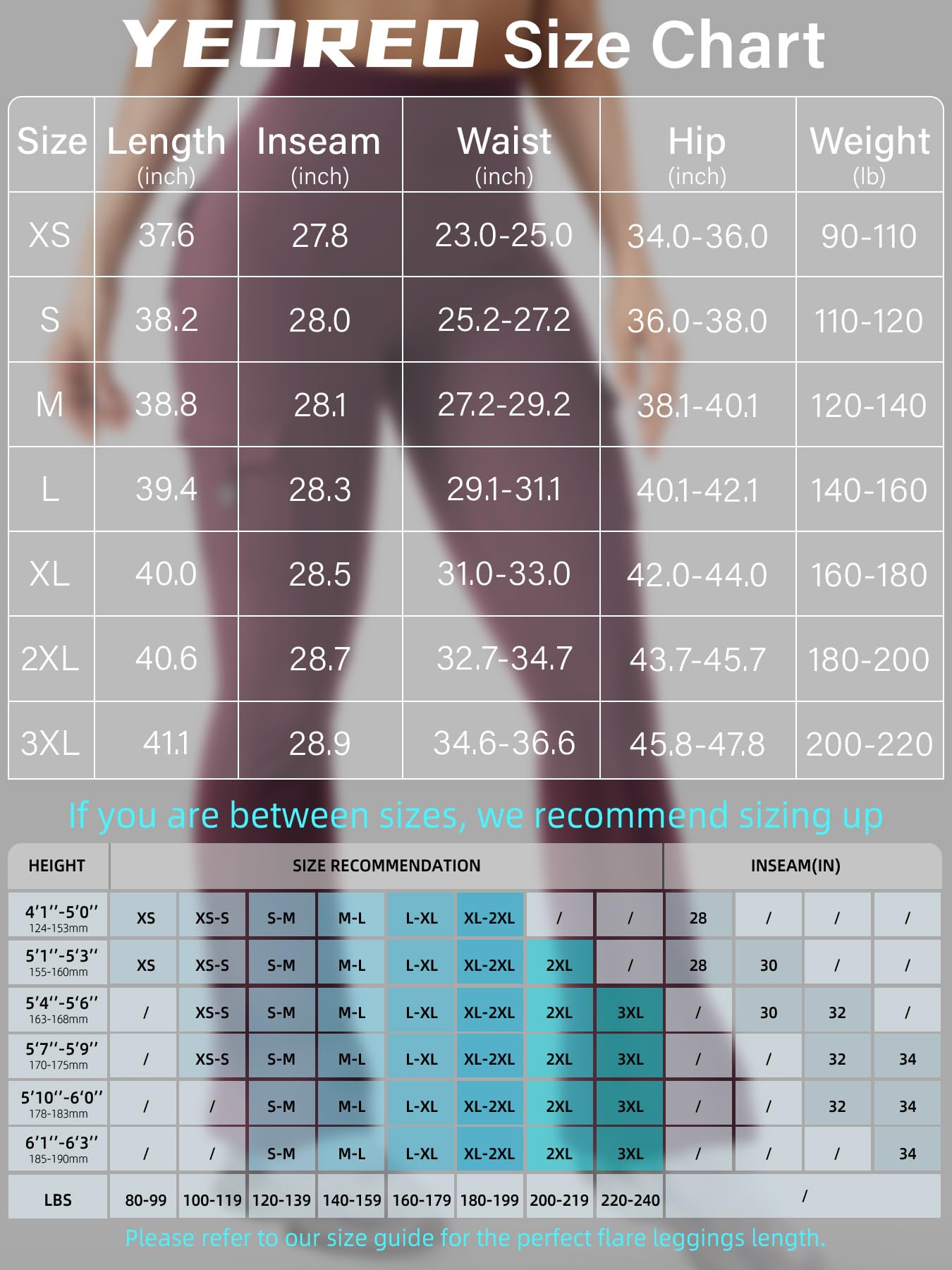 YEOREO CoreFlex Women Workout Flare Leggings with Pockets Scrunch Cargo Gym Yoga Leggings Black Cherry M