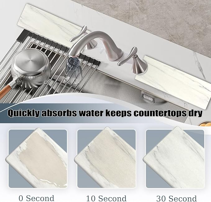 Stargaz Faucet Mat For Kitchen Sink，Sink stone quick dry around faucet