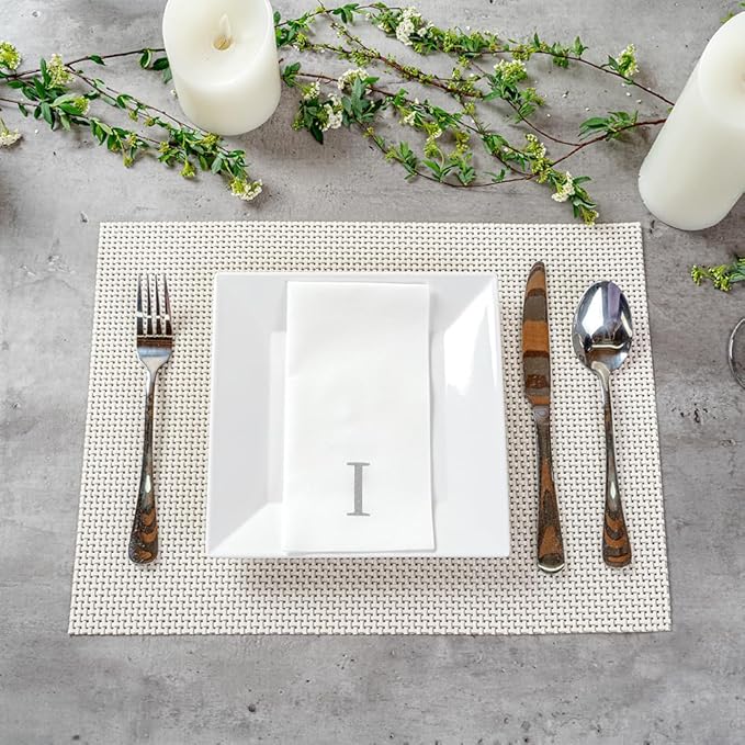 Luxenap 15.8 X 7.9 Inch Linen-Feel Guest Towels, 2000 Lettered Hand Towels